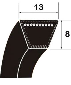 A Section 1180mm/46.5" Rubber V Belt