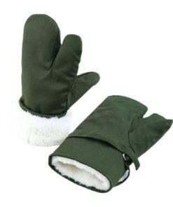 Shearling Sheepskin Cycling Working Gloves Three Finger