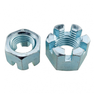 9/16" - 18 UNF 2 Pcs Steel Slotted Hex Castle Nuts