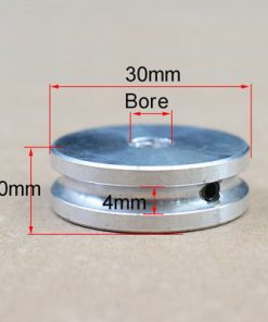OD 30mm Bore 7mm V-Groove Flat Pulley