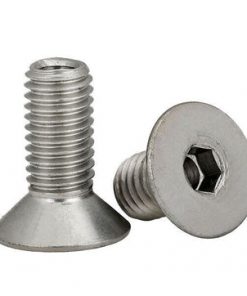 M8 x 1.25 x 25mm, Hole 4mm Flat Head Hollow Through Hole Screws Bolt 1