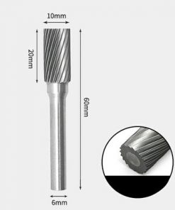 Tungsten Carbide Cylindrical flat end Rotary Burr Single-cut 10 x 20mm