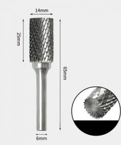 Tungsten Carbide Cylindrical with end cut Rotary Burr Double-cut 14 x