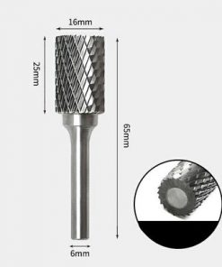 Tungsten Carbide Cylindrical flat end Rotary Burr Double-cut 16 x 25mm