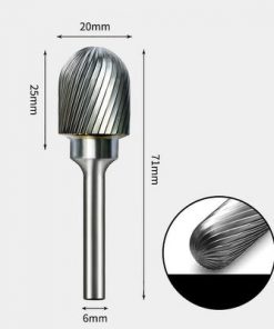 Tungsten Carbide Cylindrical radius end Rotary Burr Single-cut 20 x 25