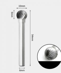 Tungsten Carbide Round ball shape Rotary Burr Single-cut 10 x 9mm