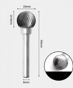Tungsten Carbide Round ball shape Rotary Burr Single-cut 16 x 14mm