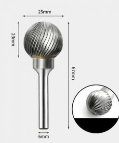 Tungsten Carbide Round ball shape Rotary Burr Single-cut 25 x 23mm
