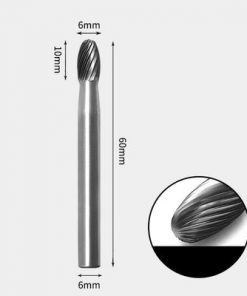Tungsten Carbide Oval shape Rotary Burr Single-cut 6 x 10mm