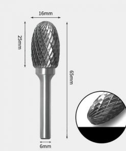 Tungsten Carbide Oval shape Rotary Burr Double-cut 16 x 25mm