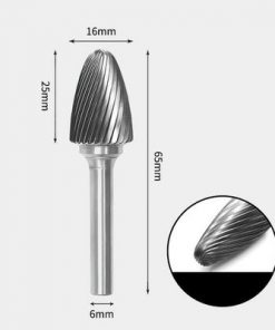 Tungsten Carbide Radius end tree Rotary Burr Single-cut 16 x 25mm