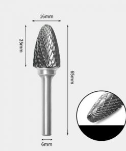 Tungsten Carbide Radius end tree Rotary Burr Double-cut 16 x 25mm