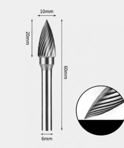 Tungsten Carbide Pointed tree Rotary Burr Single-cut 10 x 20mm