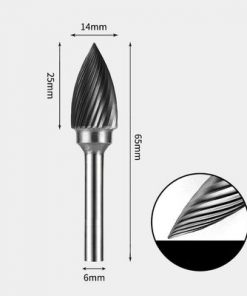Tungsten Carbide Pointed tree Rotary Burr Single-cut 14 x 25mm