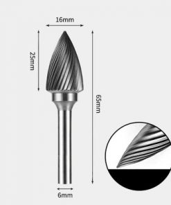 Tungsten Carbide Pointed tree Rotary Burr Single-cut 16 x 25mm