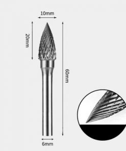 Tungsten Carbide Pointed tree Rotary Burr Double-cut 10 x 20mm