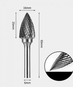 Tungsten Carbide Pointed tree Rotary Burr Double-cut 16 x 25mm