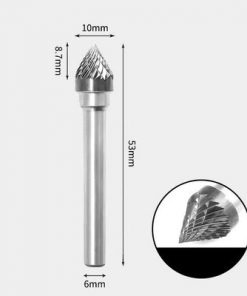 Tungsten Carbide 60 degree included angle Rotary Burr Double-cut 10 x
