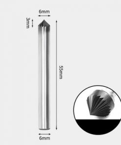 Tungsten Carbide 90 degree included angle Rotary Burr Single-cut 6 x 3