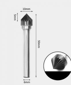 Tungsten Carbide 90 degree included angle Rotary Burr Single-cut 10 x
