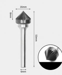 Tungsten Carbide 90 degree included angle Rotary Burr Single-cut 16 x