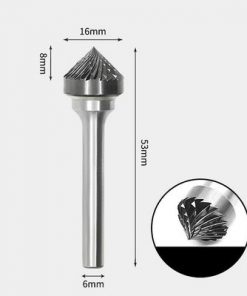 Tungsten Carbide 90 degree included angle Rotary Burr Double-cut 16 x