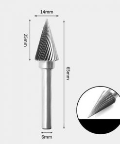 Tungsten Carbide Pointed cone Rotary Burr Single-cut 14 x 25mm