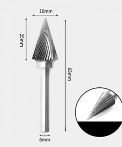 Tungsten Carbide Pointed cone Rotary Burr Single-cut 16 x 25mm