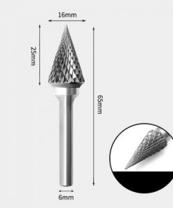 Tungsten Carbide Pointed cone Rotary Burr Double-cut 16 x 25mm
