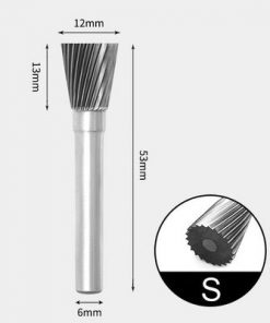 Tungsten Carbide Inverted cone Rotary Burr Single-cut 12 x 13mm