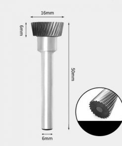 Tungsten Carbide Inverted cone Rotary Burr Single-cut 16 x 6mm