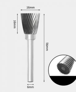Tungsten Carbide Inverted cone Rotary Burr Single-cut 16 x 16mm