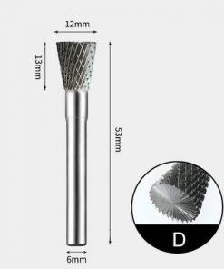 Tungsten Carbide Inverted cone with end cut Rotary Burr Double-cut 12