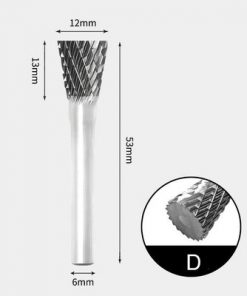 Tungsten Carbide Inverted cone Rotary Burr Double-cut 12 x 13mm