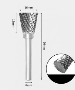 Tungsten Carbide Inverted cone Rotary Burr Double-cut 16 x 16mm