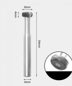 Tungsten Carbide Round edge Rotary Burr Single-cut 8 x 4mm
