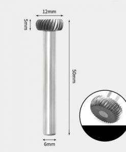 Tungsten Carbide Round edge Rotary Burr Single-cut 12 x 5mm