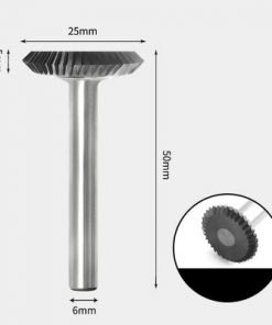 Tungsten Carbide 90 degree edge Rotary Burr Single-cut 25 x 5mm