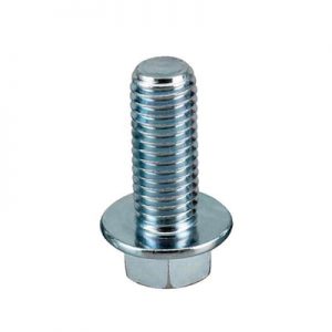 M10 x 1.25 x 30mm 2Pcs Full Thread Grade 8.8 Zinc Plated Flanged Hexag