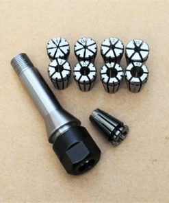 8mm Watchmaker Lathe Collet Adapter with 10 Pcs ER8 collet Set