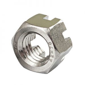 M10 x 1.5mm 5Pcs Stainless Steel Slotted Hex Castle Nuts
