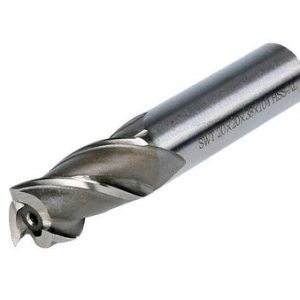 Cutting Diameter 4mm Overall Length 63mm 3 Flute HSS-AL End Mill Cutte