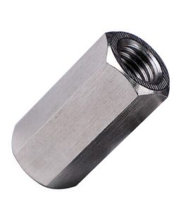 M8 x 1.25 x 40mm 2Pcs 304 Stainless Steel Long Rod Hex Coupling Nuts