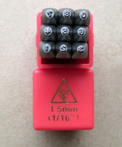 9 Pcs Steel Number Stamps Punch Die Set