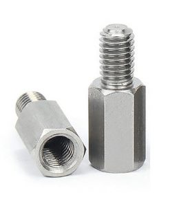 Male M10 x 1.5 Female M8 x 1.25 OAL 45mm Coupling Hex Nut Thread Adapt